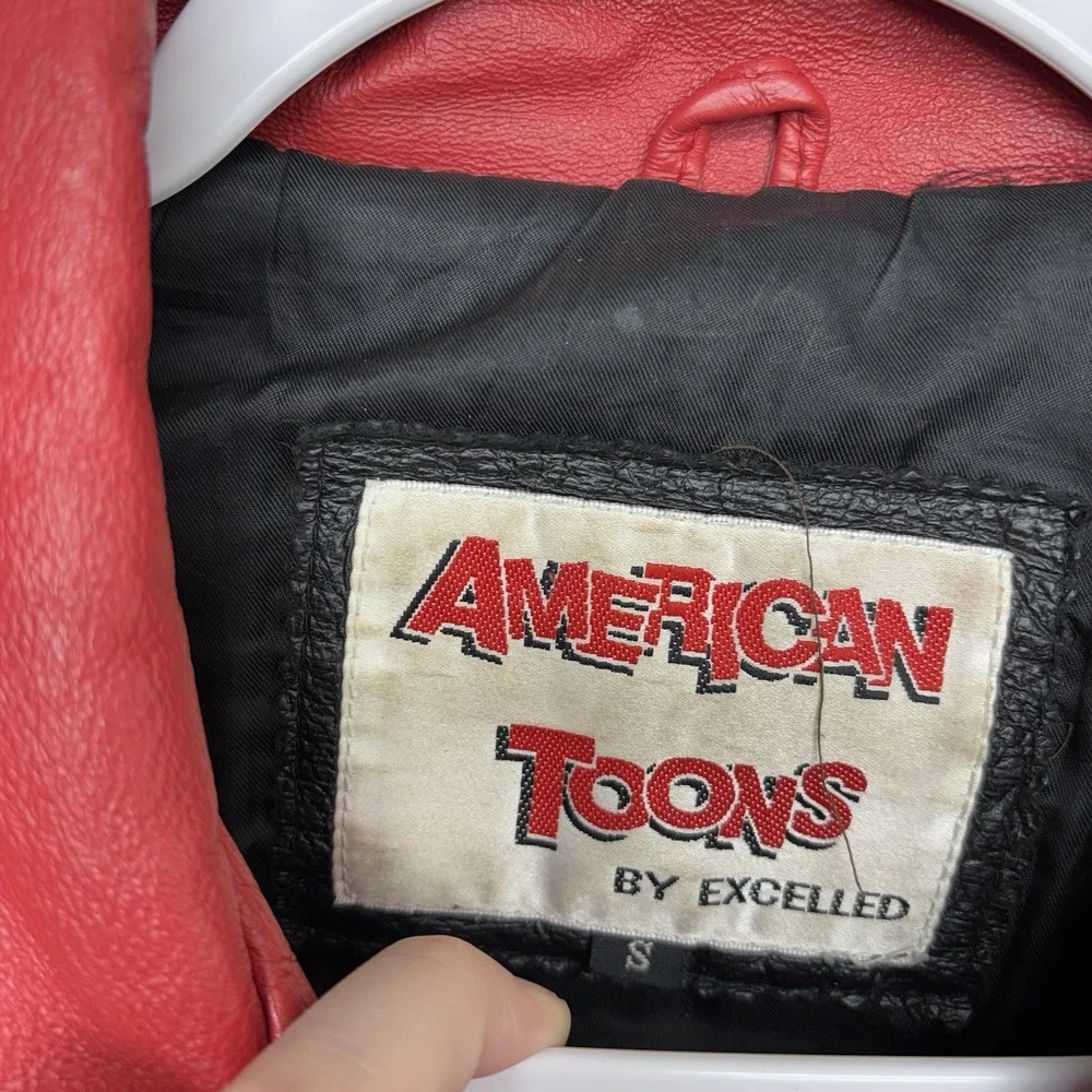 Vintage Betty Boop Leather Jacket Womens Small EZ Rider Betty American Toons Zip